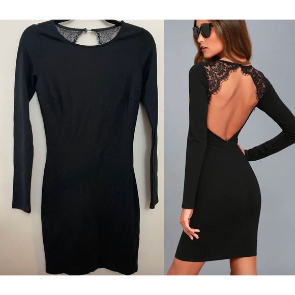 Lulus Dresses & Skirts - Lulus Tallest Tower Black Lace Bodycon Sexy Feminine Little Black Dress‎ S.